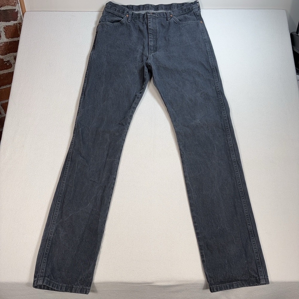 Wrangler Cowboy Cut Original Fit Jeans Men 36x37* Prewashed Charcoal Gray Cotton